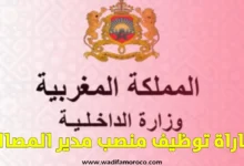 مباراة توظيف منصب مدير المصالح_ وظائف سعيد