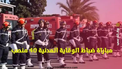 مباراة ولوج سلك التكوين الأساسي الخاص بالتلاميذ الضباط بالمدرسة الوطنية للوقاية المدنية