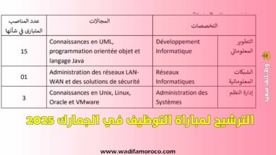 الترشيح لمباراة توظيف مهندس الدولة للجمارك 2025