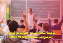 توظيف أساتذة لتدريس العربية في فرنسا 2025 الترشيح عبر منصة Voscours