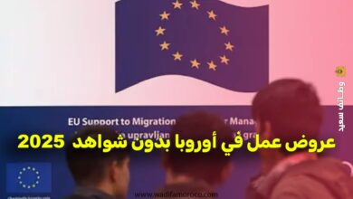 عروض عمل في أوروبا بدون شواهد 2025