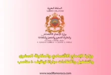 وزارة الإدماج الاقتصادي والمقاولة الصغرى والتشغيل والكفاءات مباراة توظيف 10 مناصب