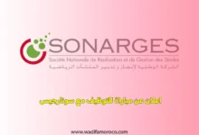تطلق الشركة الوطنية لإنجاز وتدبير المعدات الرياضية (sonarges) دعوة الترشيح لتوظيف 10 مناصب