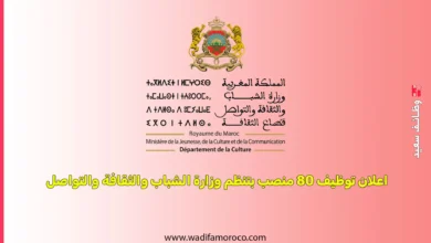 تنظم وزارة الشباب والثقافة والتواصل - قطاع الثقافة، يوم 05 يوليوز 2025 بالمعهد الوطني لعلوم الآثار والتراث، مباراة لتوظيف تقنيين من الدرجة الثالثة