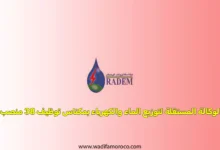 الوكالة المستقلة لتوزيع الماء والكهرباء بمكناس توظيف 38 منصب