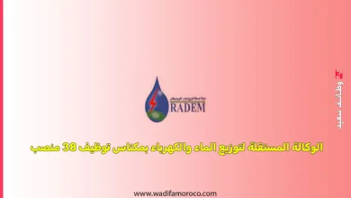 الوكالة المستقلة لتوزيع الماء والكهرباء بمكناس توظيف 38 منصب 8 الوكالة المستقلة لتوزيع الماء والكهرباء بمكناس توظيف 38 منصب
