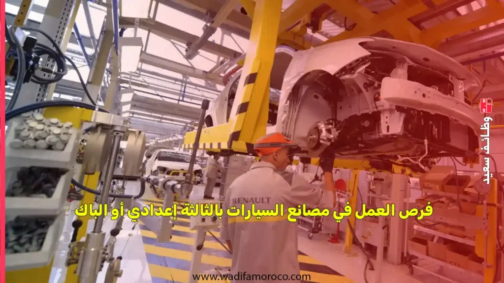 فرص العمل في مصانع السيارات بالثالثة إعدادي أو الباك