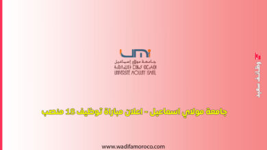 جامعة مولاي إسماعيل - اعلان مبراة توظيف 18 منصب