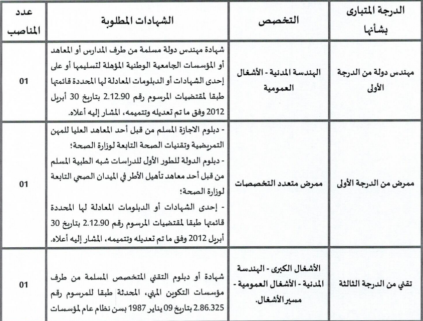 مباراة توظيف 8 تقنيين و 1 مهندس دولة ثم 1 ممرض بجماعة السمارة - آخر أجل 1 جدول توزيع المناصب بمباراة إقليم السمارة